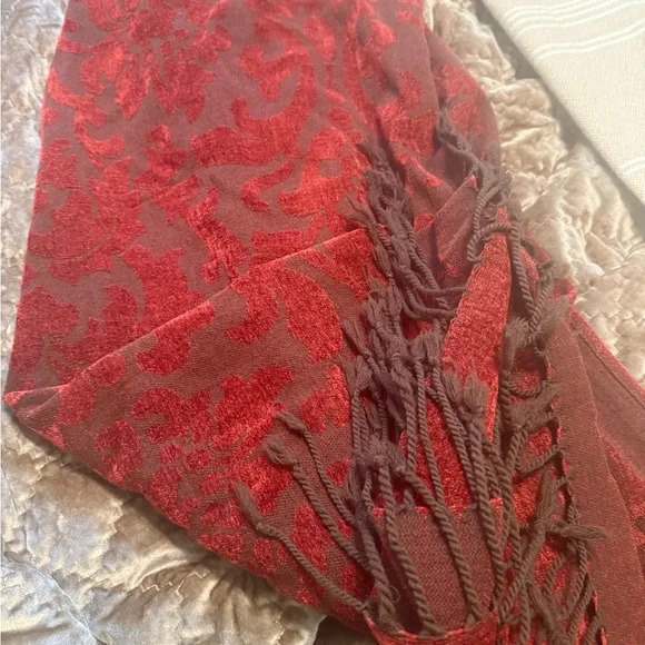 Restoration Hardware Red and Gray Throw Blanket - Picture 5 of 7